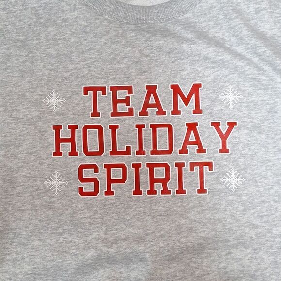 NEW! Women's "Team Holiday Spirit" Matching Christmas Sweatshirt, Gray - Picture 5 of 7